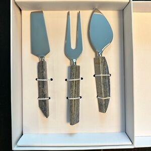 Cb2 marble cheese knives NWT